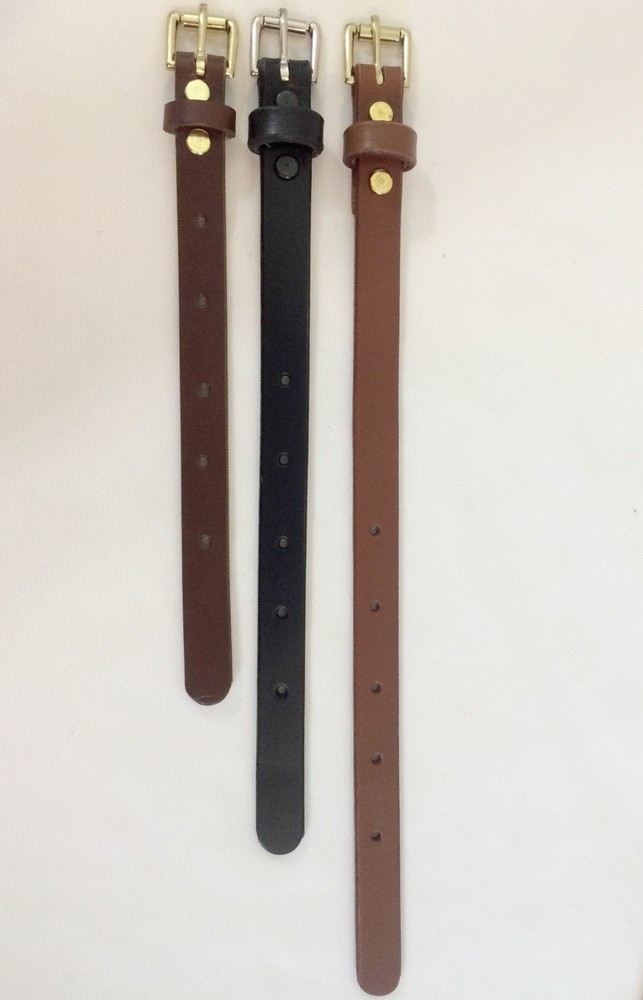 1/2 in. Adjustable Leather Strap Extenders Extensions for Bag Straps - 3 lengths
