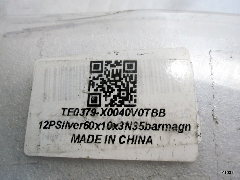 12-Pack N35 Neodymium Magnets - 35 lbs Pull Force, 60x10x3