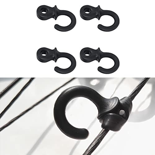 Monkey Tail Silencers, 4Pcs Bow String Bow Vibration Damper for (Black)