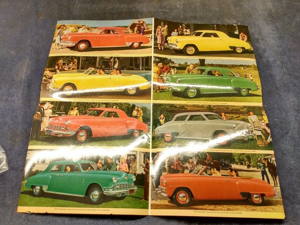 Original 1947 Studebaker Dealer Brochure Catalog ~ Laminated