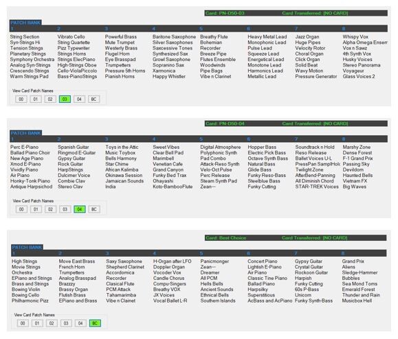 Roland D550 Memory Card with Original Patches 00-05 + PA-Decoder