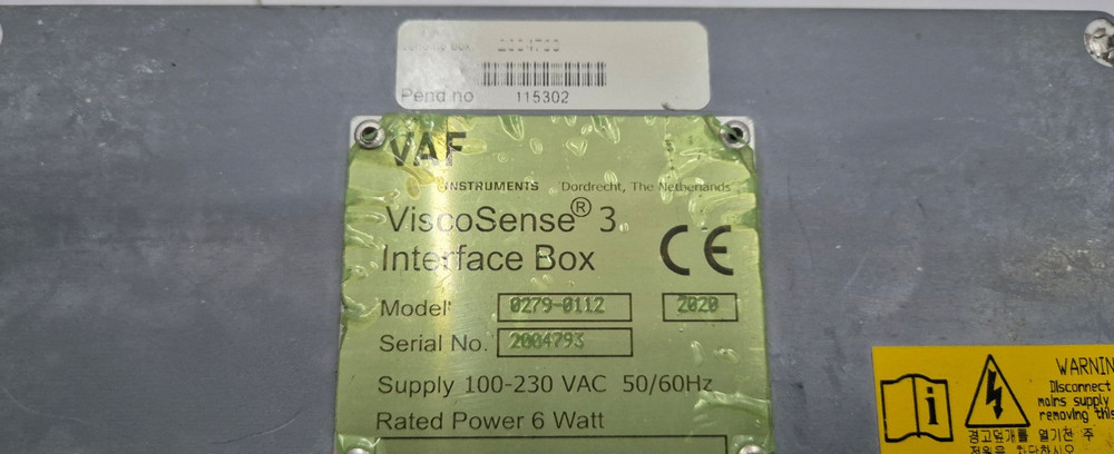 VAF Viscosense3 0279-0112 Interface Box with Sensor 115302