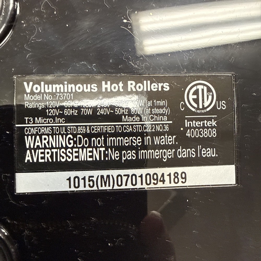 T3 Voluminous Hot Rollers - 8 Count With Clips