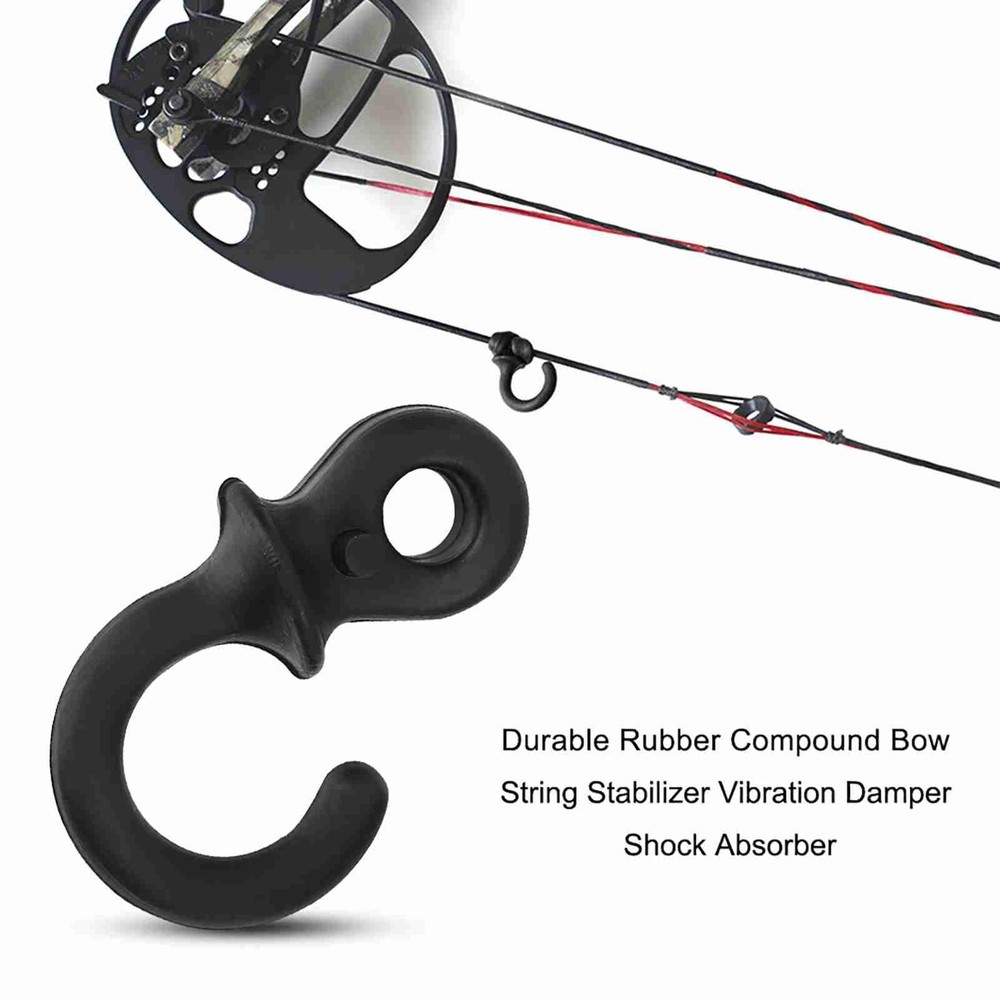 Monkey Tail Silencers, 4Pcs Bow String Bow Vibration Damper for (Black)