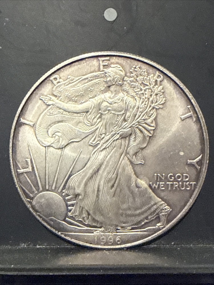 1996 American Silver Eagle BU Purple Toning