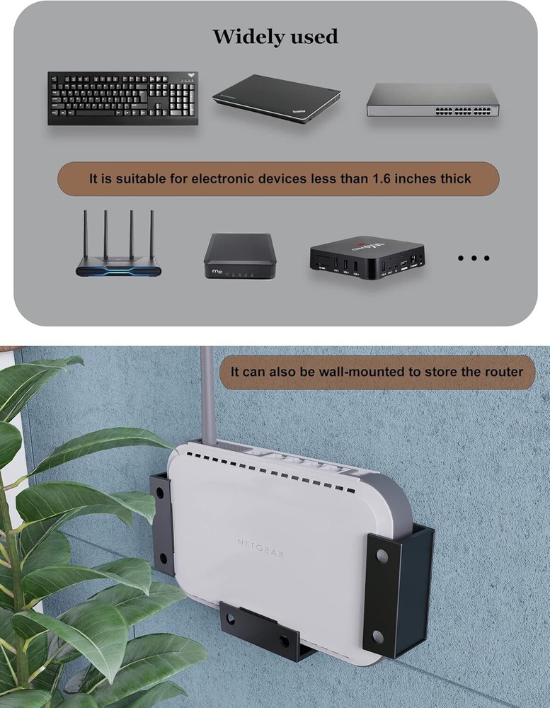 Under Desk Laptop Holder Rack Mount for Keyboard & Small Black