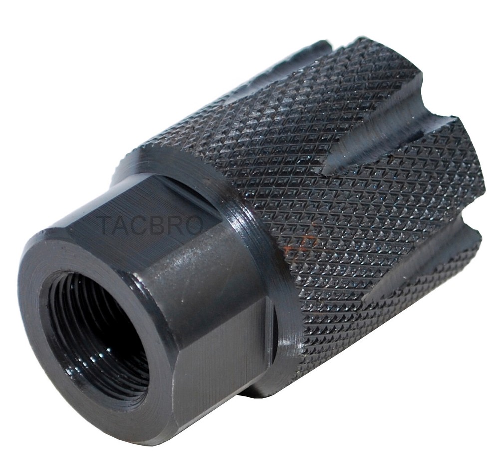 New All Steel Short Compact Muzzle Brake 14x1LH Thread Pitch