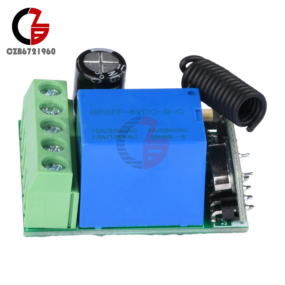 433Mhz 5-60V 1CH Wireless Remote Control Switch Relay Receiver Module with Case