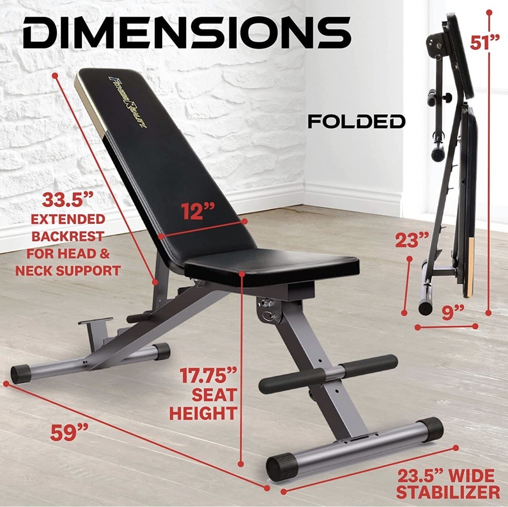 Adjustable Weight Bench Press for Incline Decline Workouts & Strength Training