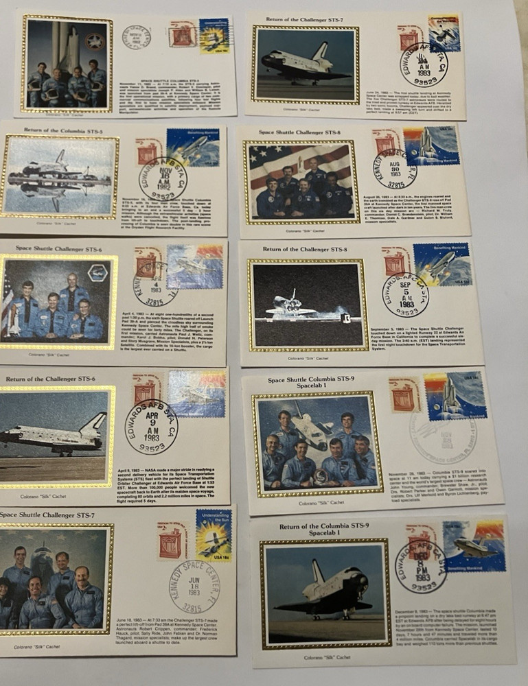 22 Space Program Covers- includes 21 Colorano Silk Cachets
