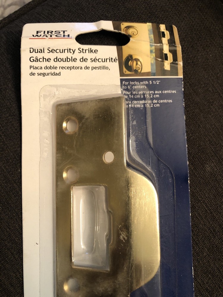 Belwith #1027 Dual Security Strike, Polished Brass Finish
