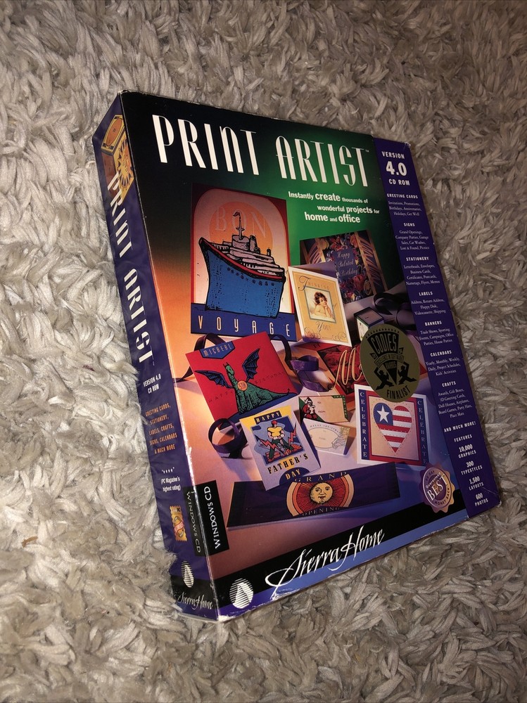 Print Artist 4.0 Gold PC CD ROM B509