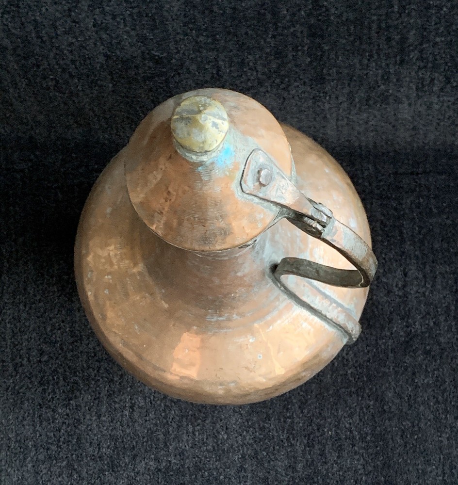 Turkish Copper Water Pitcher Jug 21" tall