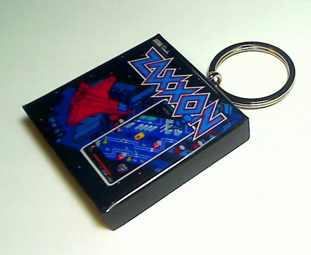 Zaxxon Arcade Coin Door accessory Keychain