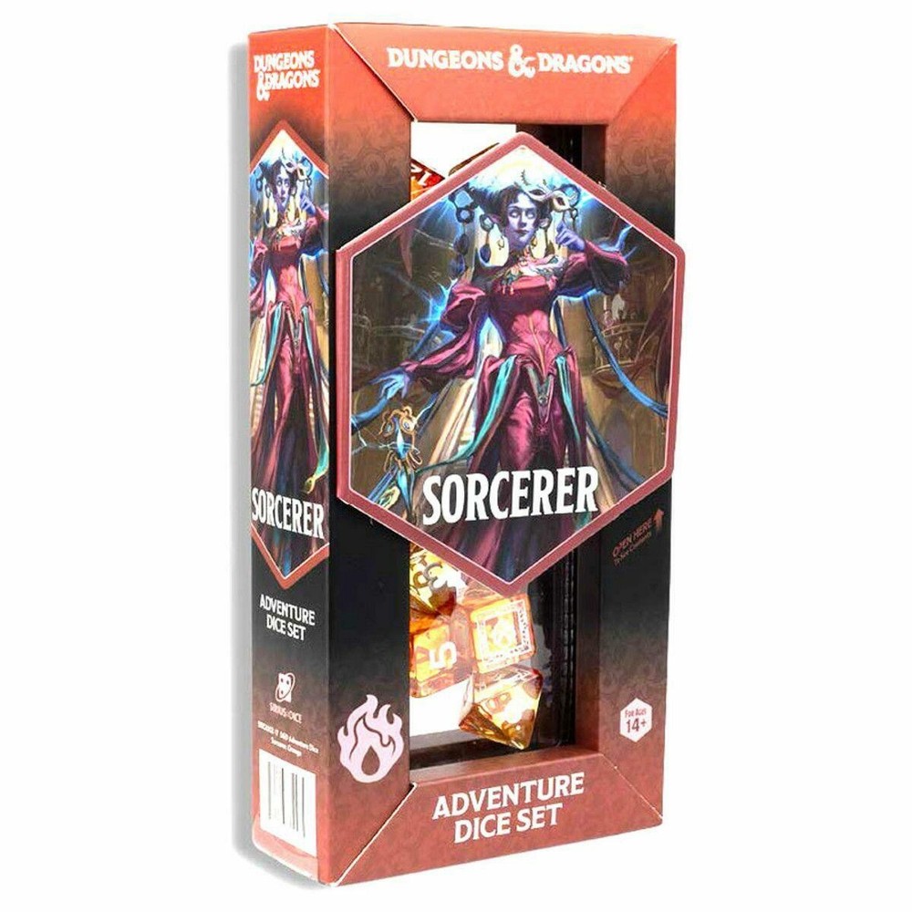 Dungeons & Dragons Adventure Dice Set: Sorcerer, Orange (Refresh)