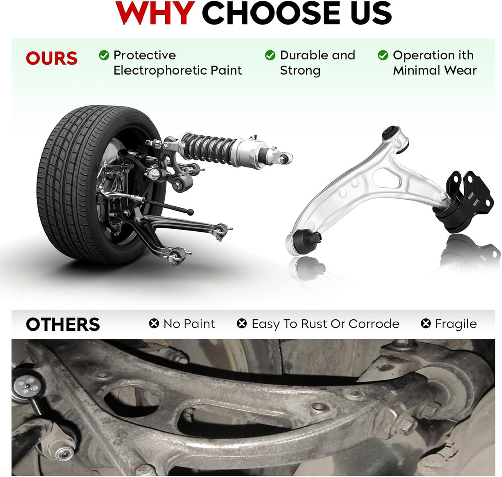 2Pc Front Lower Control Arm Ball Joint Kit for 2012-2018 Ford Focus Ford C-Max