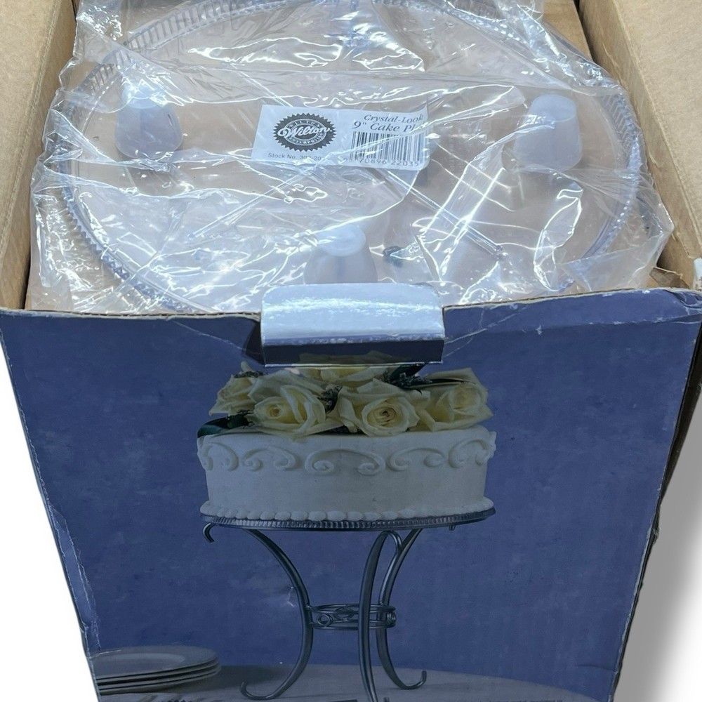 Wilton 9” Scrollwork Cake Stand Brand New Old Stock.