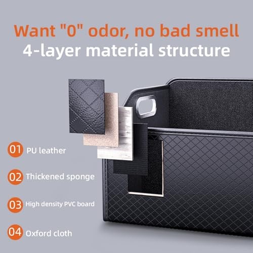 Car Trunk Organizer and Car Storage,Collapsible Multi-Compartment Car