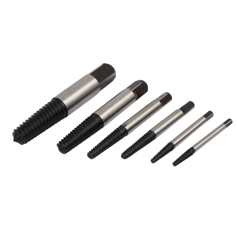 Reverse Thread Screw Extractor Set Broken Bolt Captive Duct 6 in 1