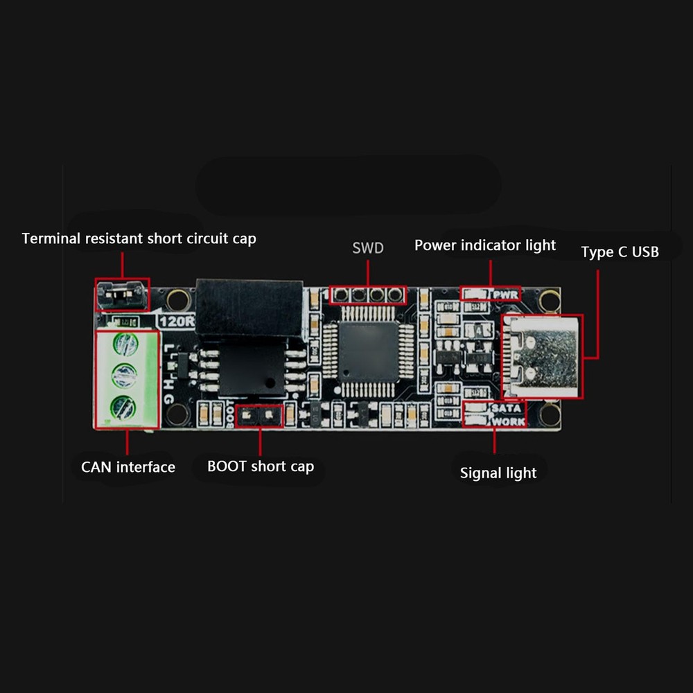 USB To CAN Analyzer Adapter Module For CANable 170MHz Efficient Processor