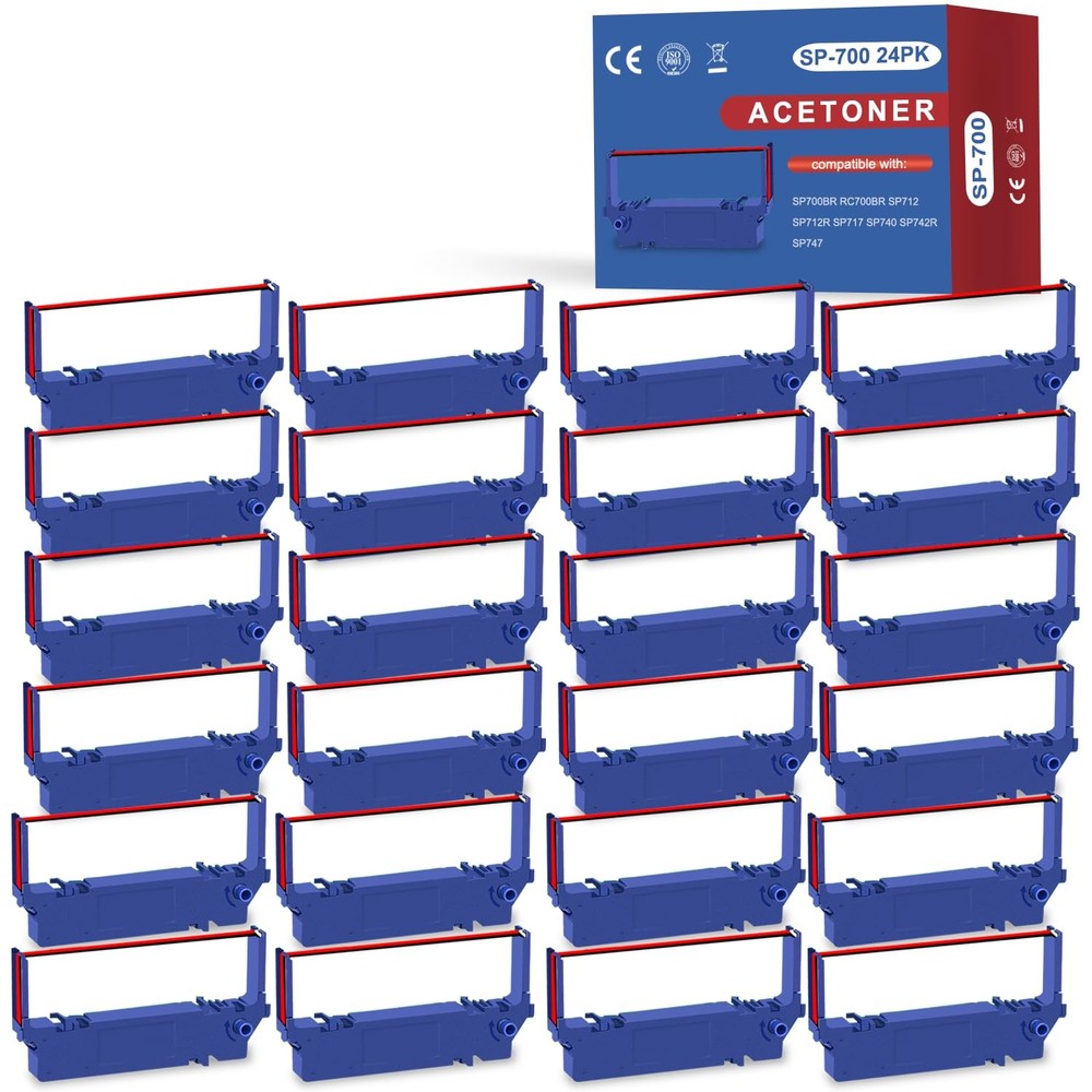 24 Pack SP700 Black Red Replacement Printer Ribbon for Star SP700 SP712