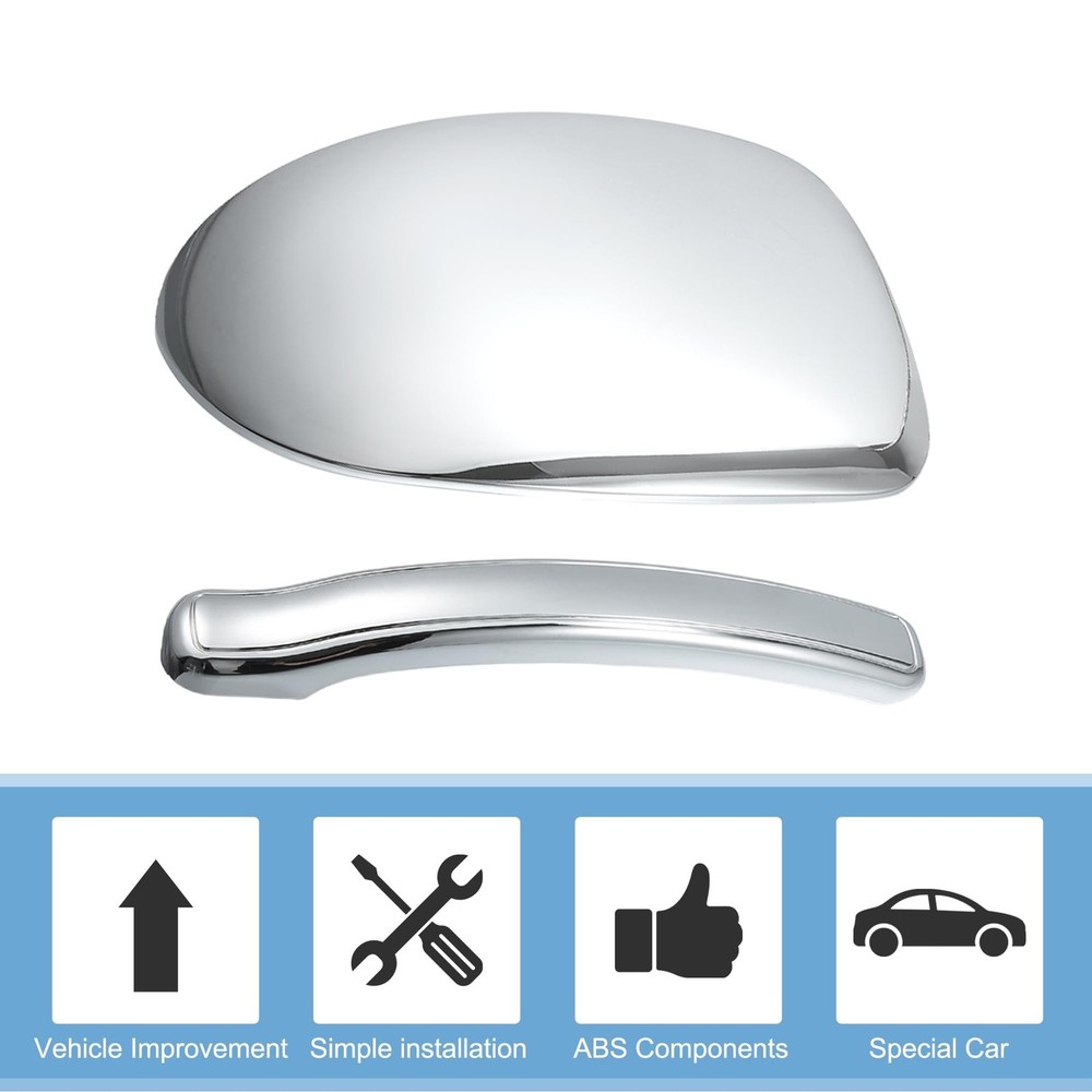 X AUTOHAUX Automotive Exterior Door Handle Covers Rearview Mirror Cover Compa...
