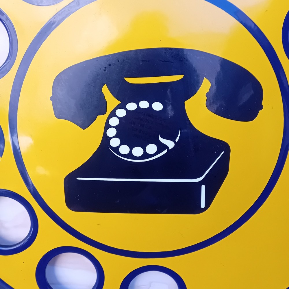 68cm Enamel Phone Sign