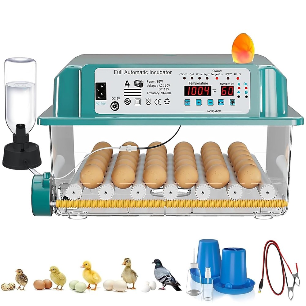 36 Egg Incubator with Automatic Egg Turning & Temperature Humidity Control