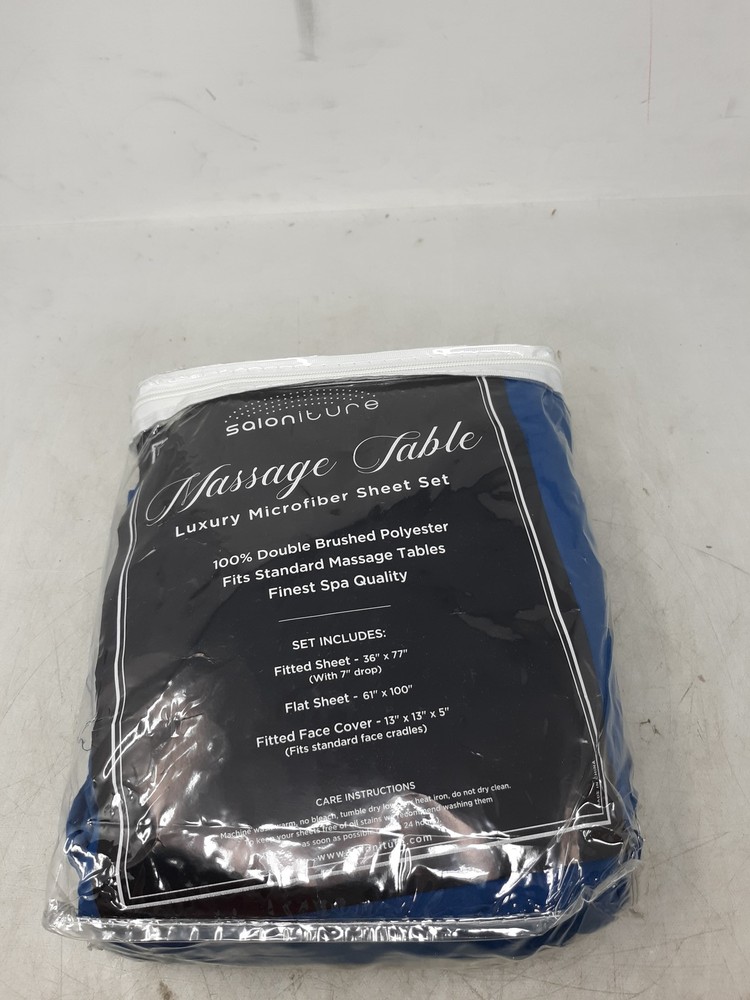 Saloniture 3-Piece Microfiber Massage Table Sheet Set