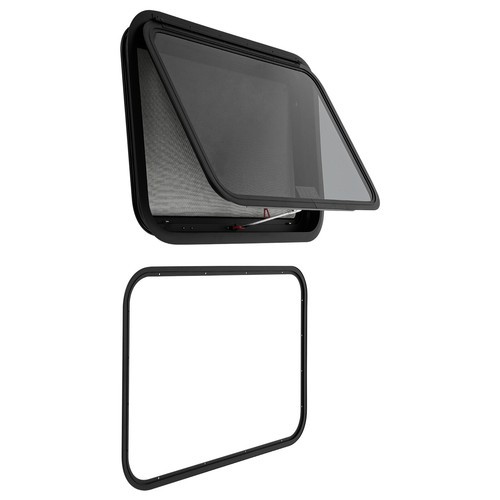 RV Camper Exit Window 30-40° Push Out Glass Window Venting Window Rectangular