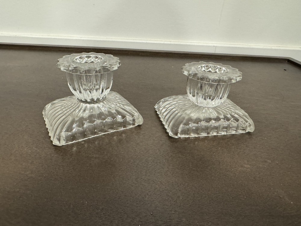 Vintage Art Deco Pair Candle Holders