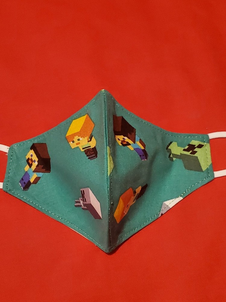 Kids Minecraft Adjustable Face Mask