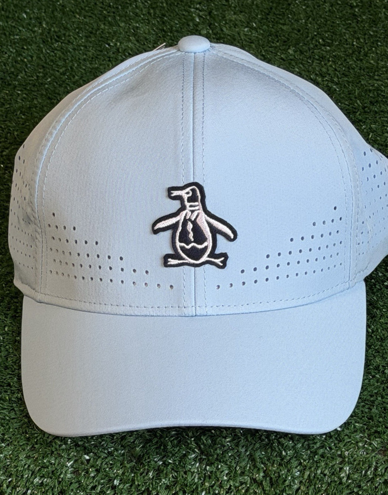 Penguin Golf by Munsingwear Adjustable Strapback Hat Aquarius Light Blue, New