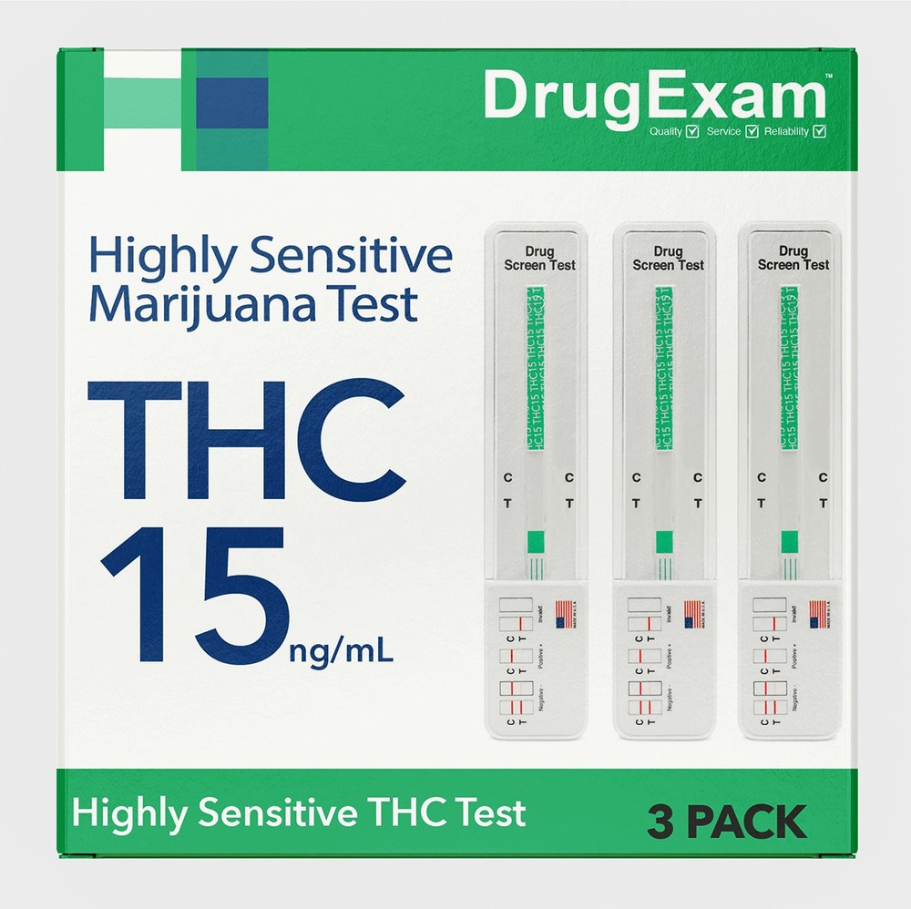 Marijuana THC Drug Test Kit 15 ng/mL Single Panel Home Testing
