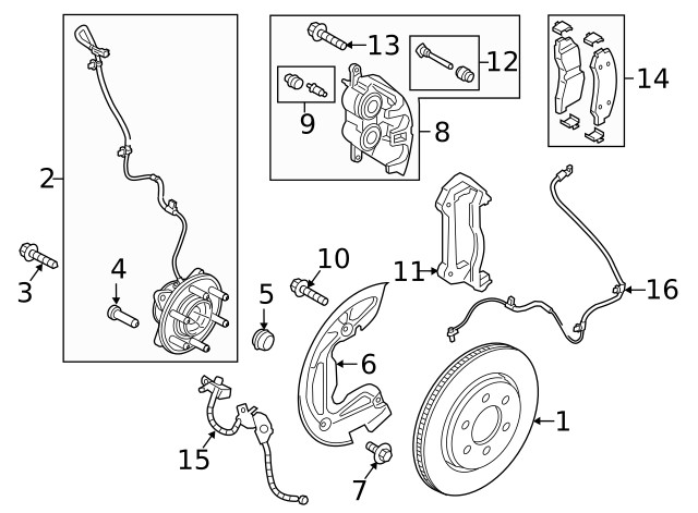 Genuine Ford ABS Sensor ML3Z2C204L