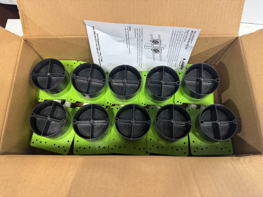 (QTY. 10) LSP Rough-In Valve OBPS-104-RK-LL 3/8" PEX LF Pull Stop Box Aquaflo