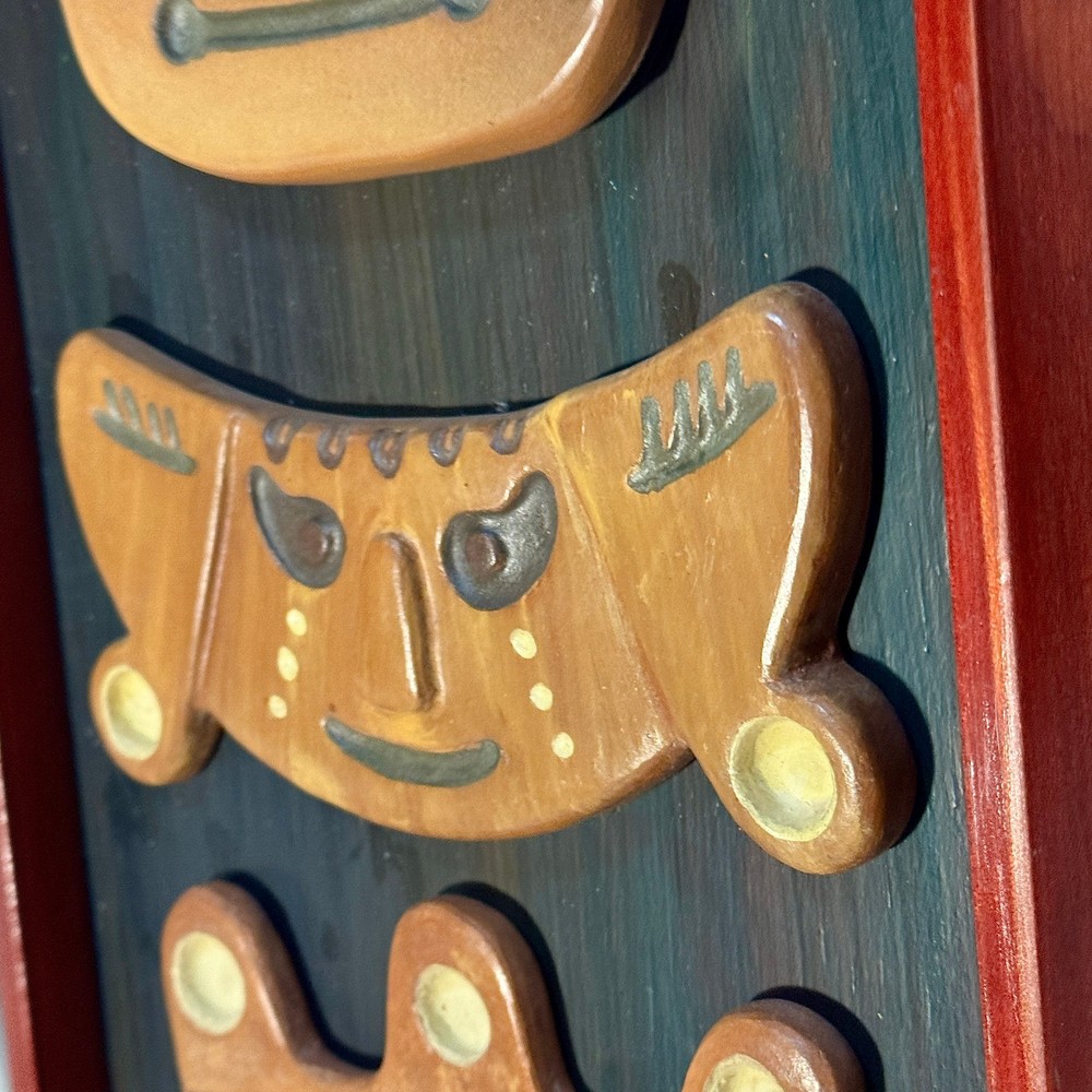 Peruvian Seminario Ceramicas Mask Wall Art Framed Cusco Peru Signed Ceramic