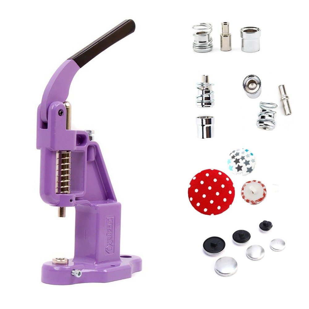 Customized Fabric Cover Button Making Kit With Hand Press 300 Buttons and Dies