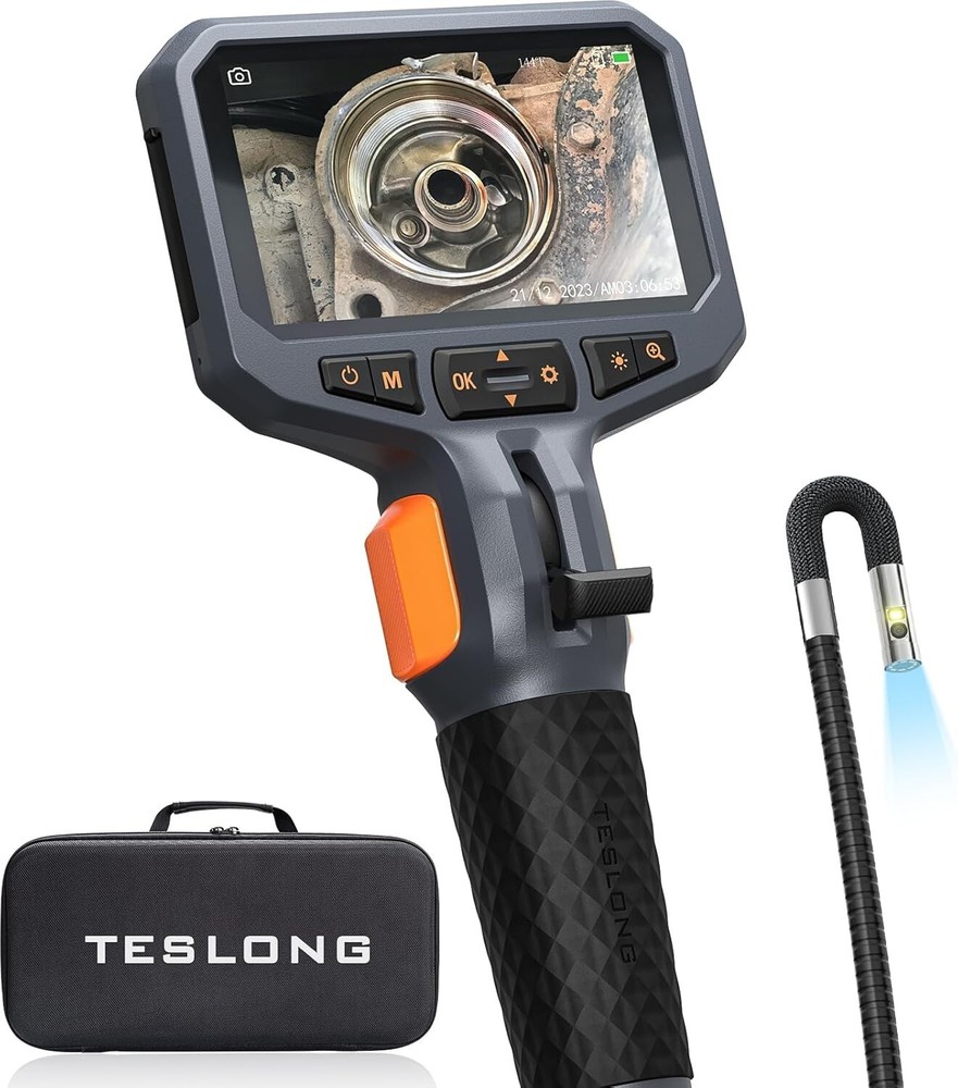 Bidirectional Dual-Lens Boroscope with Adjustable LED Lighting for Optimal View
