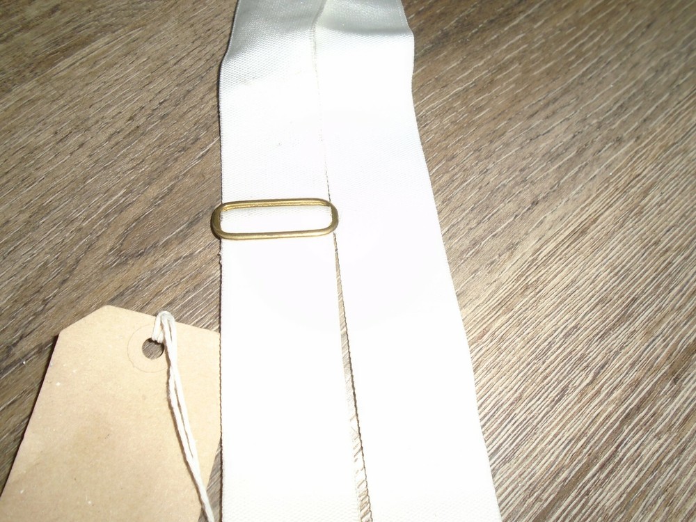 SHOULDER STRAP BRITISH ARMY ISSUE WHITE SILK WEBBING