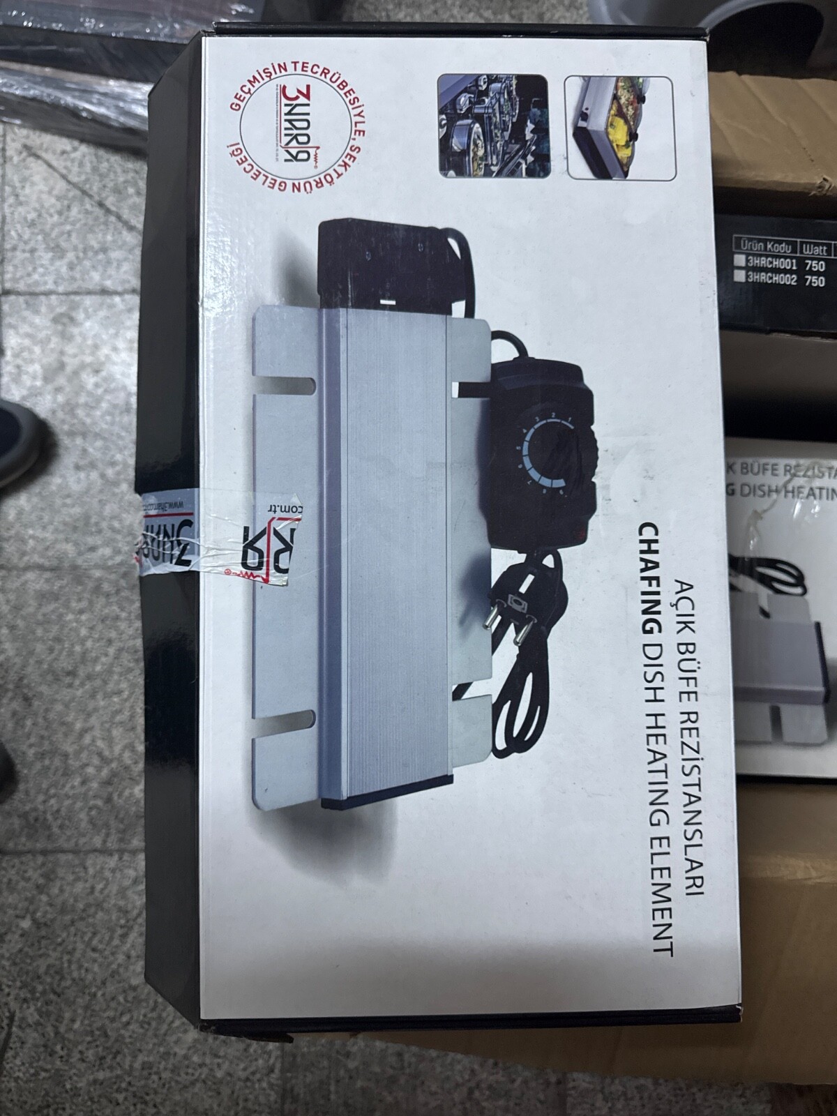 Electric Heater for Chafing Dish with Thermostat 250x200 m 750w 230v