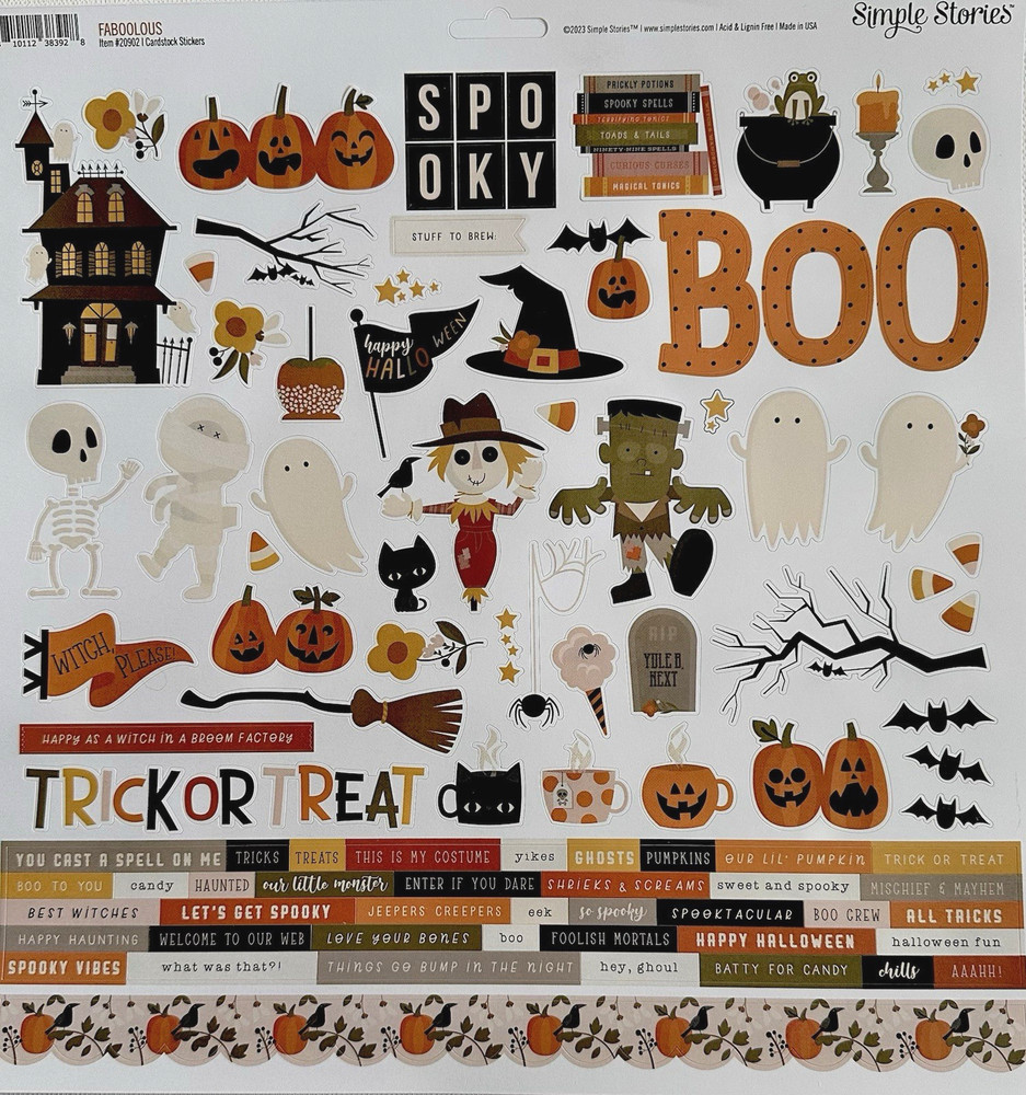 NEW SET! (B) SIMPLE STORIES STICKER SHEETS (17 sheets) Save 70%