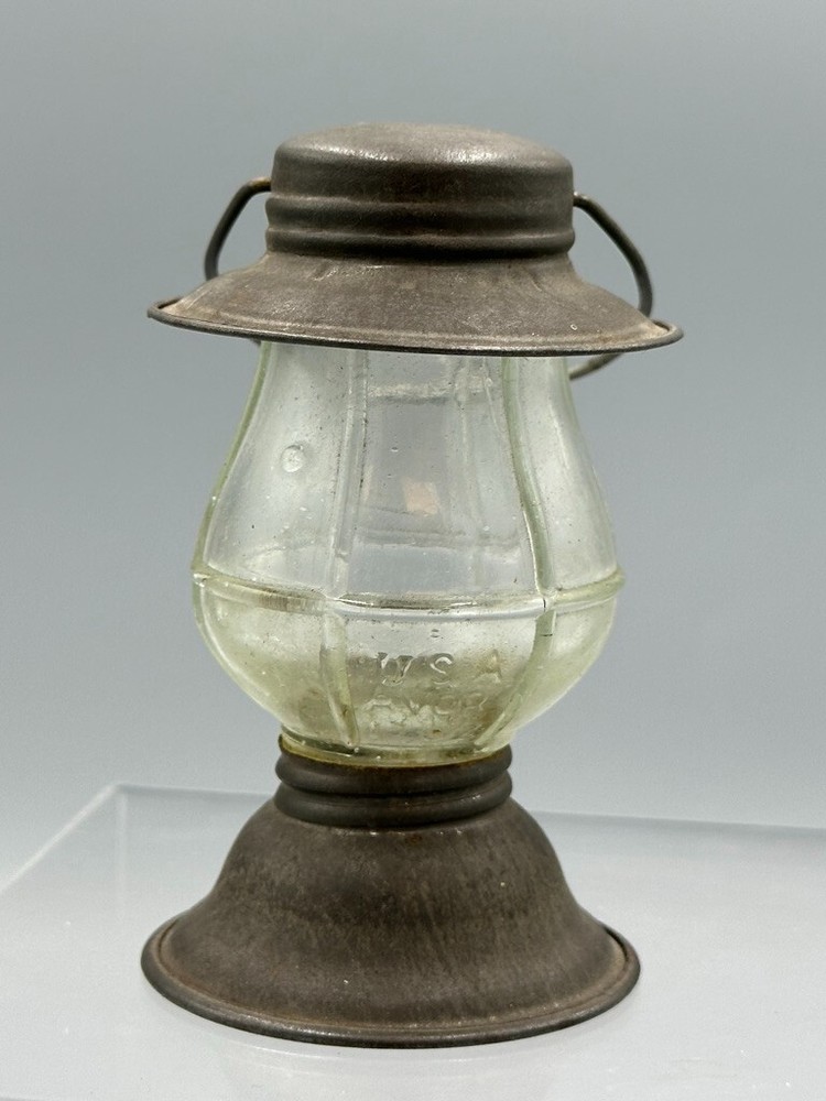 Antique LANTERN Figural VICTORY Glass Co CANDY CONTAINER E&A 443