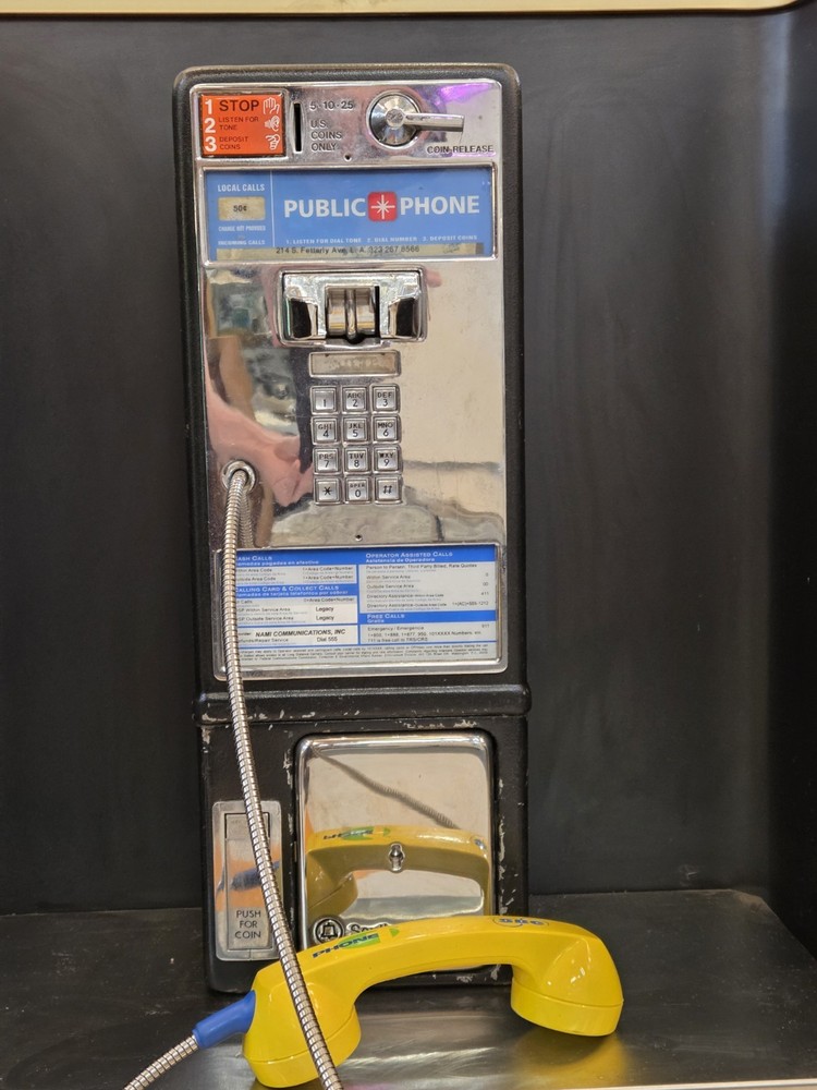Vintage 1998 payphone And Booth