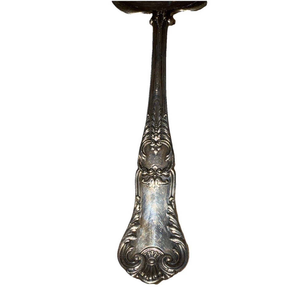 Antique 1887 Gorham Electro Plated Large Serving Silver Spoon Unique Design