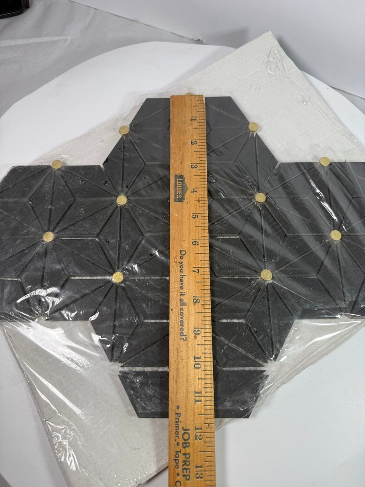 3D Wall Panel Tiles Black Geometric Basalt Nova Noir Set Modular
