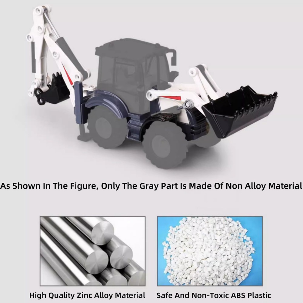 High Simulation Diecast 1/50 Bidirectional Excavator Construction Vehicle Model