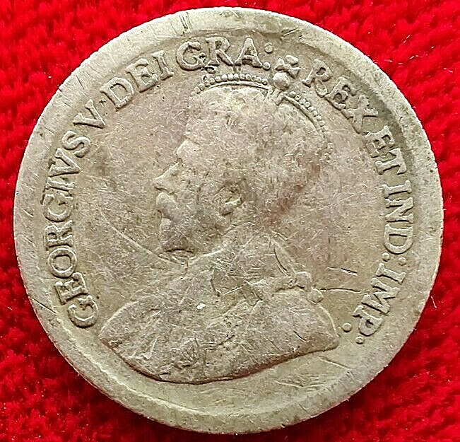 1920 Canadian Five Cents, 80% Silver, KM# 22a