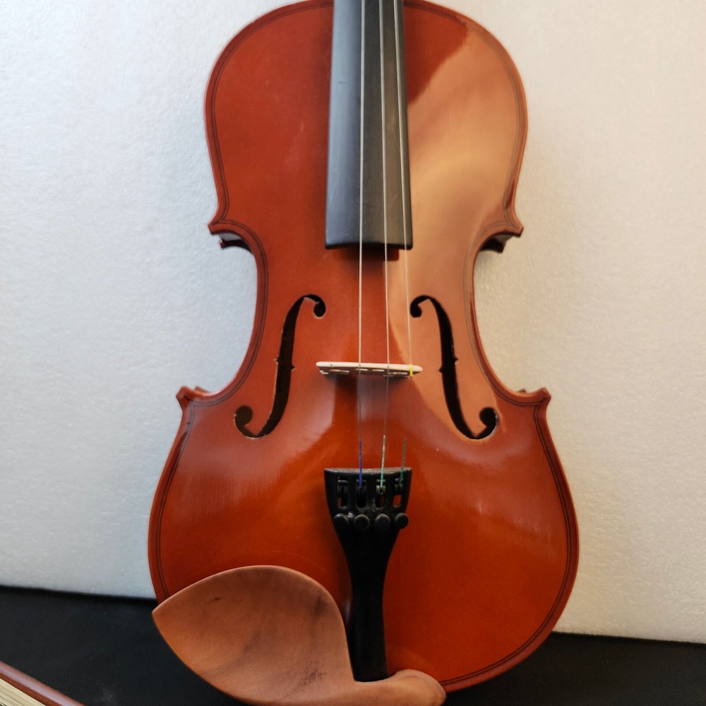Student Violin w/ Case Bow Rosin String Cheek Rest 4/4 Size