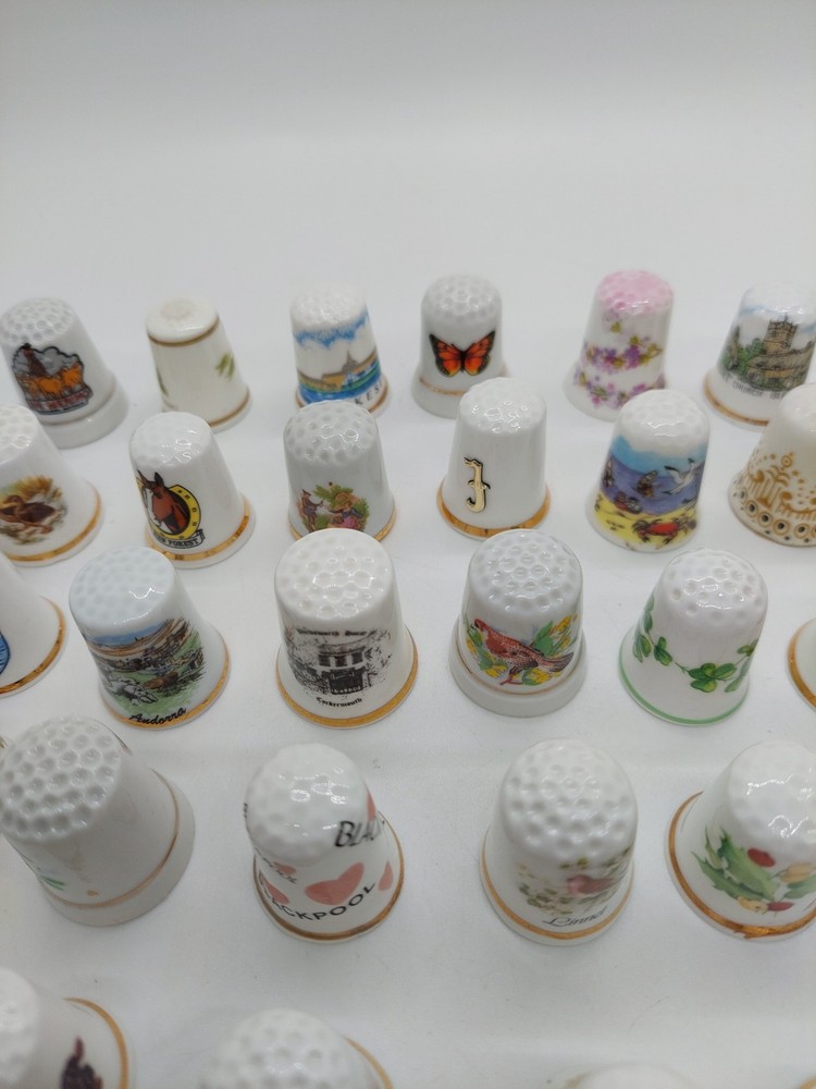 Massive bundle of 50 vintage thimbles